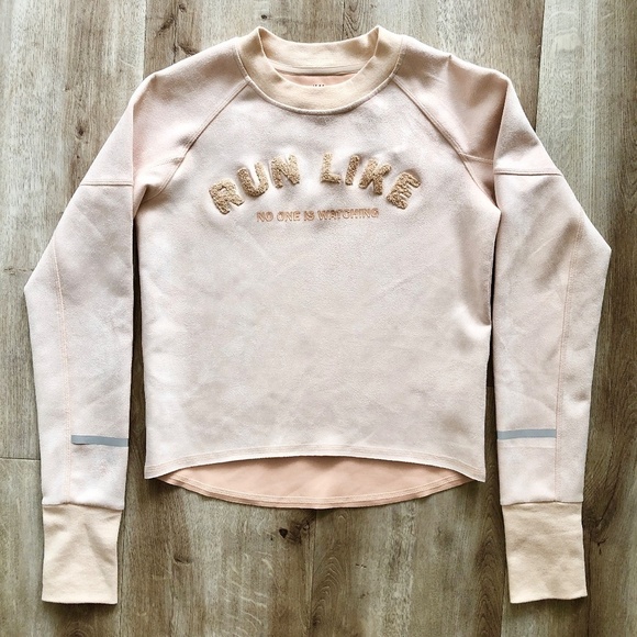 H&M, Run Like No One Is Watching, Cropped, Sweatshirt, Size XS, New With Tags - Picture 3 of 16